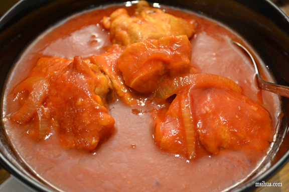 Ayam masak merah in english