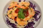 Butter Poached Crystal Bay Prawns with Fennel & Purple Cabbage Recipe