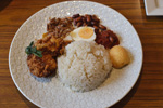 Nasi Lemak (Malaysian Coconut Milk Rice with Condiments) & Ayam Goreng Hebat (Fried Chicken) Recipe