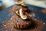No-Bake ‘Manjari 64%’ Chocolate Tarts with Honeyed Grilled Figs Recipe